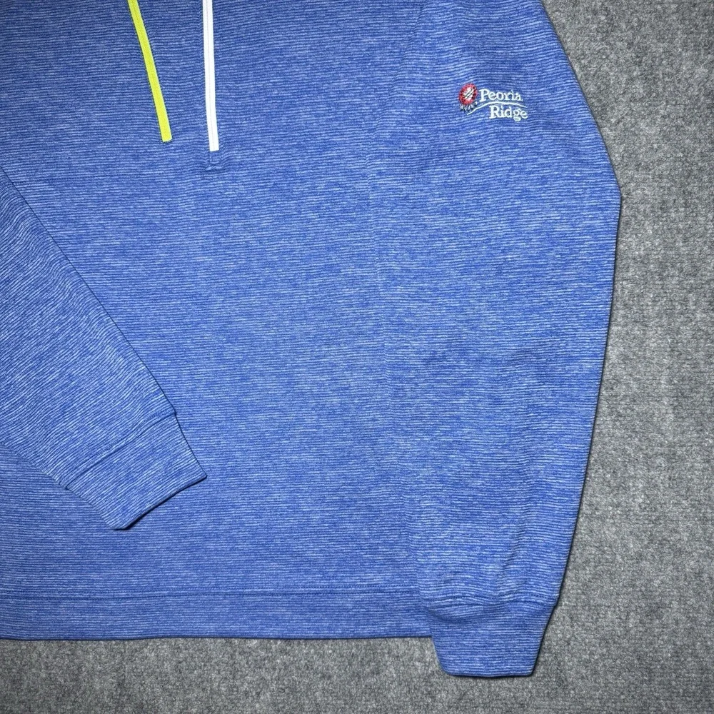 Foot Joy Pullover Quarter Zip Golf Performance Men Medium Sweater Heather Blue